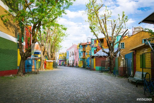 Bild på Buenos Aires Caminito street and his famous painted houses in the neighborhood of La Boca